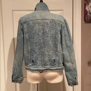 Hand painted denim jacket, one of a kind!